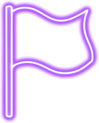 Purple neon flag
