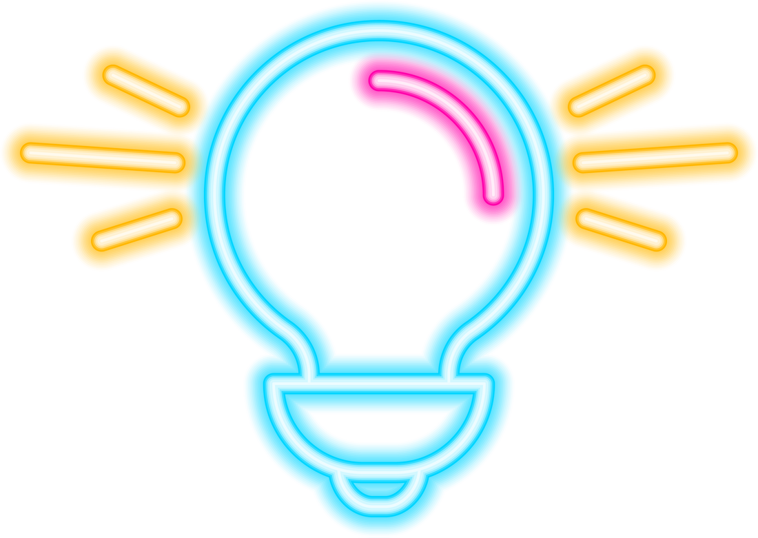 bulb neon icon
